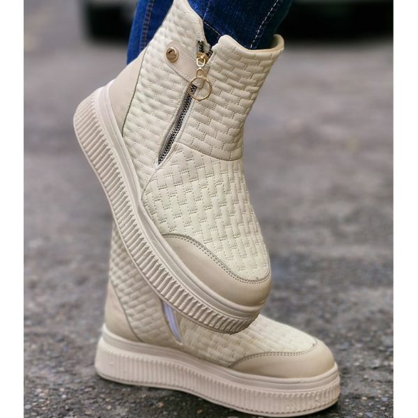 نیم بوت گلدوزی آجر - مانتو پاتریس رشت