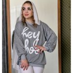 تونیک ملانژ چاپی آستین مرواریدی - مانتو پاتریس رشت