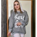 تونیک ملانژ چاپی آستین مرواریدی - مانتو پاتریس رشت