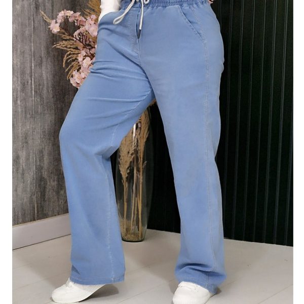 شلوار بگ نیل آبی - مانتو پاتریس رشت