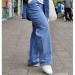 شلوار بگ نیل آبی - مانتو پاتریس رشت