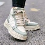 نیم بوت کرم سبز کاپشنی - مانتو پاتریس رشت