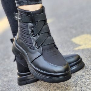 نیم بوت کاپشنی چرم - مانتو پاتریس رشت