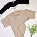 تیشرت کراپ بیسکوییتی سگکی - مانتو پاتریس رشت