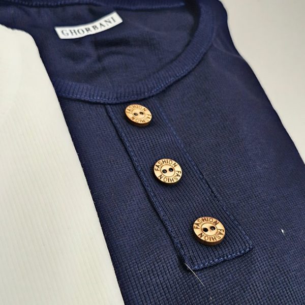 تیشرت فانریپ 3 دکمه چوبی - مانتو پاتریس رشت