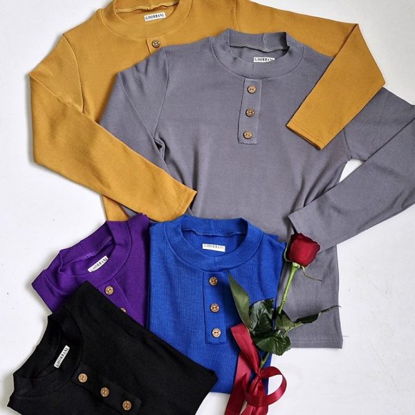 بلوز آستین بلند 3 دکمه - مانتو پاتریس رشت