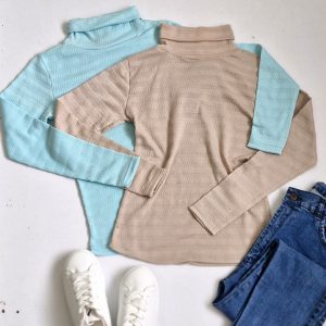 بلوز یقه اسکی حوله ای - مانتو پاتریس رشت