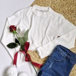 بلوز کراپ سرشونه نگین 34300661 - Image 2