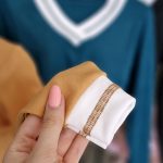 بلوز کراپ نوار سفید - مانتو پاتریس رشت