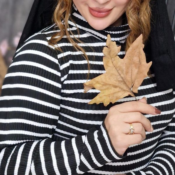 بلوز یقه اسکی راه راه - مانتو پاتریس رشت