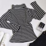 بلوز یقه اسکی راه راه - مانتو پاتریس رشت