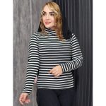 بلوز یقه اسکی راه راه - مانتو پاتریس رشت