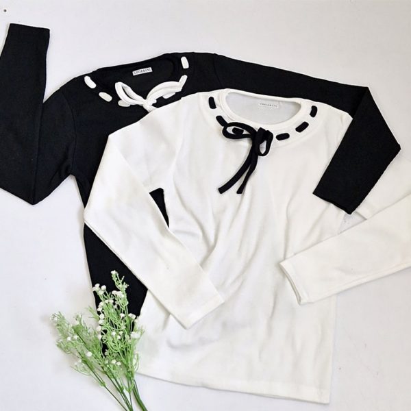 بلوز فانریپ یقه گرد نواری - مانتو پاتریس رشت