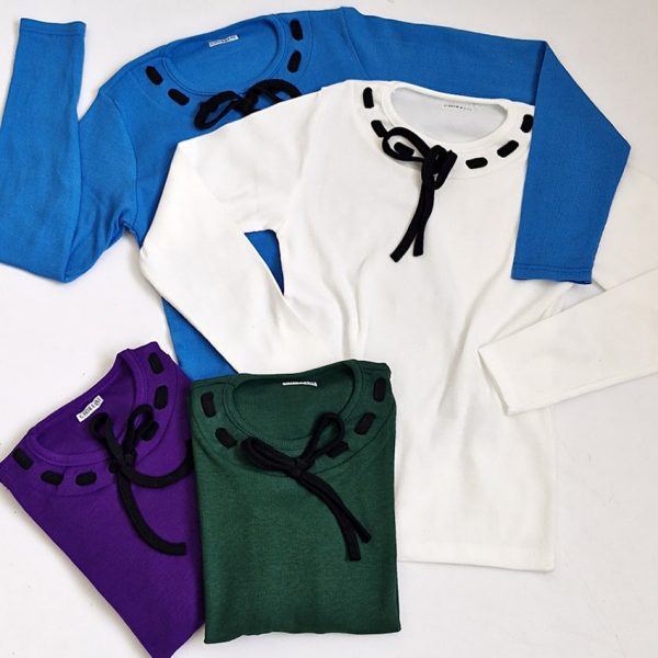 بلوز فانریپ یقه گرد نواری - مانتو پاتریس رشت