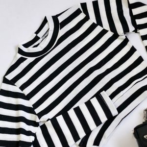 بلوز کراپ راه راه - مانتو پاتریس رشت