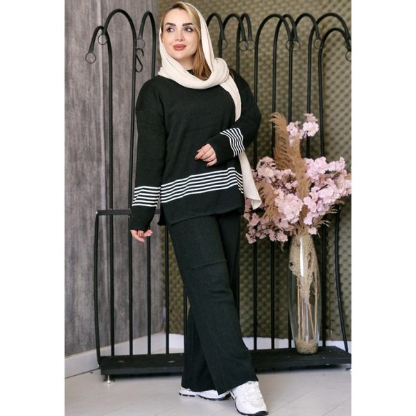 ست بافت آستین خطی - مانتو پاتریس رشت