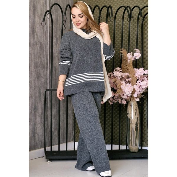 ست بافت آستین خطی - مانتو پاتریس رشت