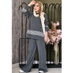 ست بافت آستین خطی - مانتو پاتریس رشت