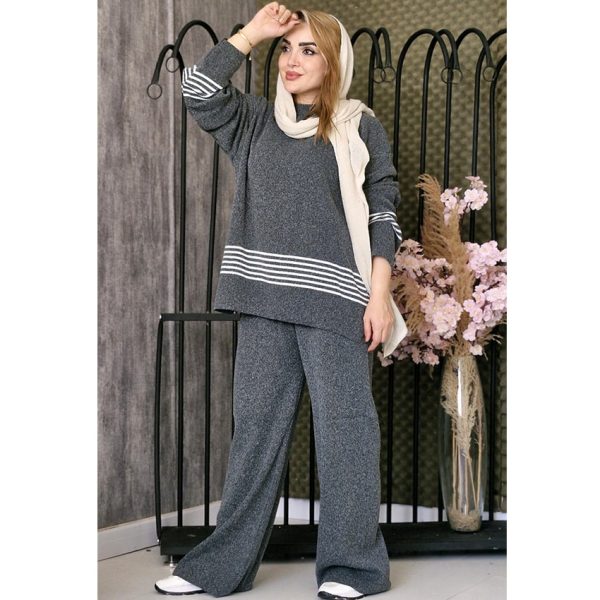 ست بافت آستین خطی - مانتو پاتریس رشت