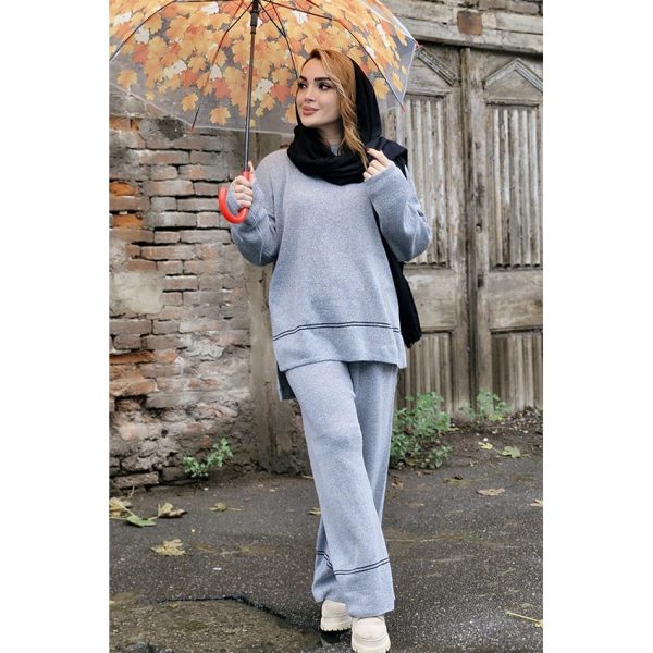 ست بافت دو خط ریز - مانتو پاتریس رشت