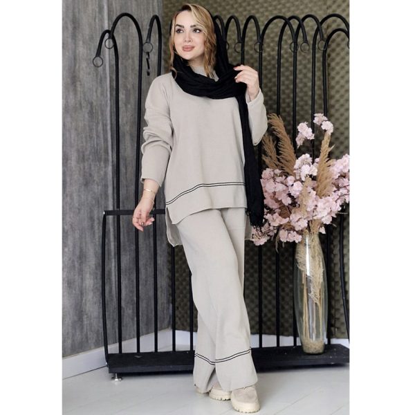 ست بافت دو خط ریز - مانتو پاتریس رشت