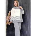 ست بافت راه راه ریز - مانتو پاتریس رشت