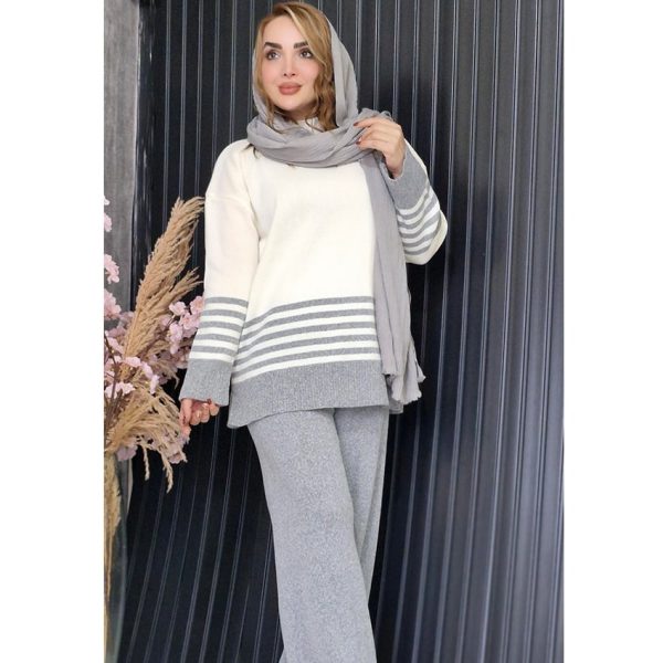 ست بافت راه راه ریز - مانتو پاتریس رشت