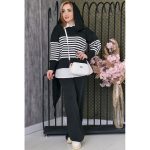 ست بافت یقه گرد راه راه - مانتو پاتریس رشت