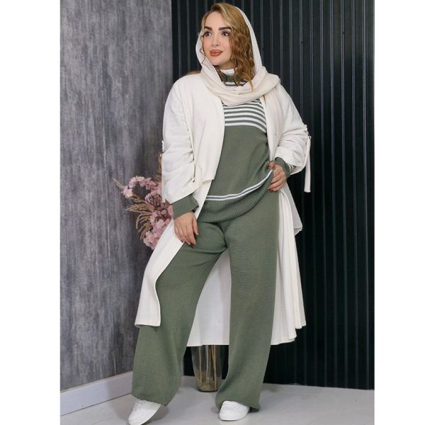 ست بافت خطی - مانتو پاتریس رشت