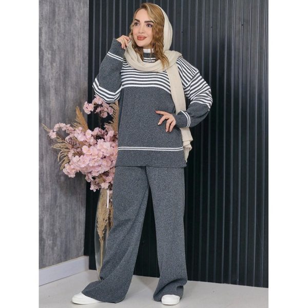 ست بافت خطی - مانتو پاتریس رشت