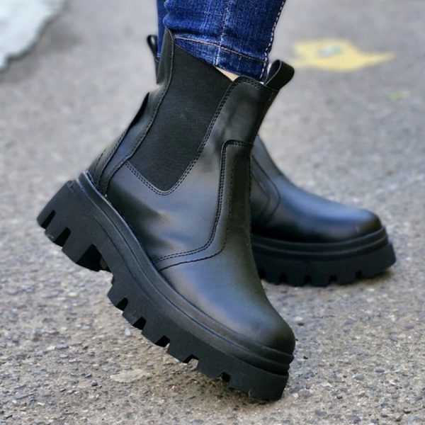 بوت دو طرف کش بیاله مشکی - مانتو پاتریس رشت