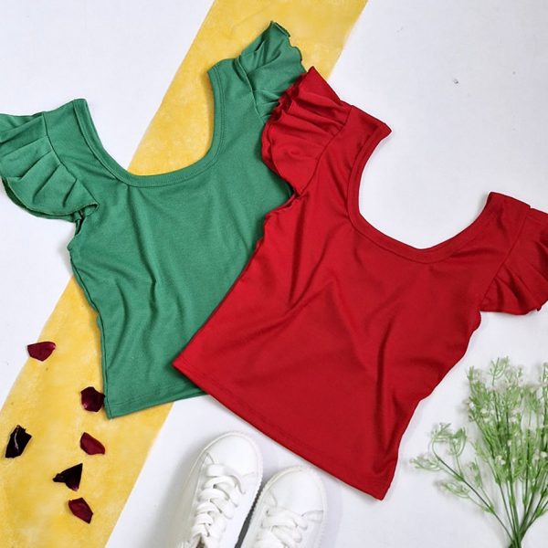 تیشرت کراپ آستین چین - مانتو پاتریس رشت