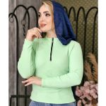 بلوز کراپ نیم زیپ فانریپ - مانتو پاتریس رشت