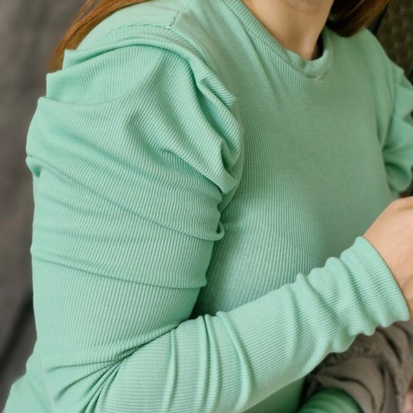 بلوز کراپ آستین پفی - مانتو پاتریس رشت