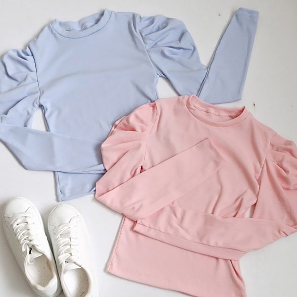 بلوز کراپ آستین پفی - مانتو پاتریس رشت