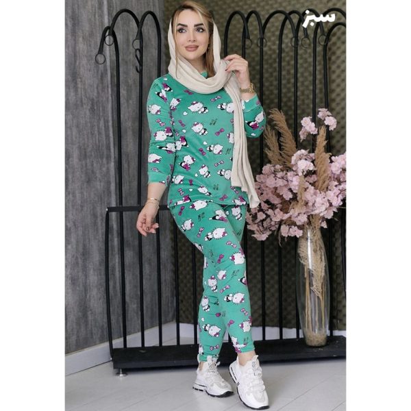 ست بلوز شلوار مخمل طرحدار - مانتو پاتریس رشت