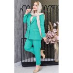 ست کت شلوار یقه پلیسه - مانتو پاتریس رشت