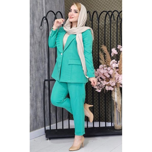 ست کت شلوار یقه پلیسه - مانتو پاتریس رشت