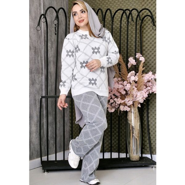 ست بافت گلدار - مانتو پاتریس رشت