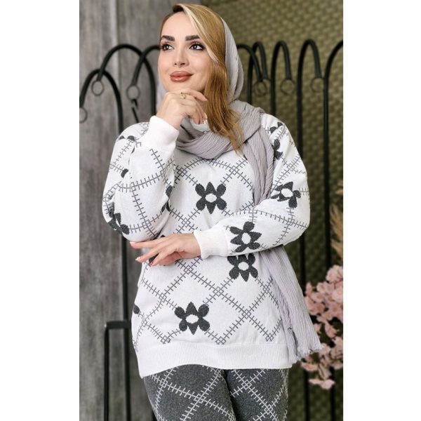 ست بافت گلدار - مانتو پاتریس رشت