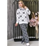 ست بافت گلدار - مانتو پاتریس رشت