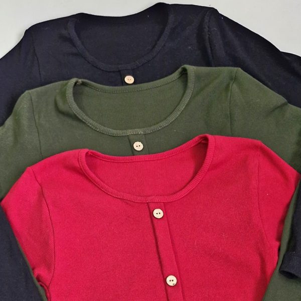 بلوز آستین بلند دکمه ای - مانتو پاتریس رشت