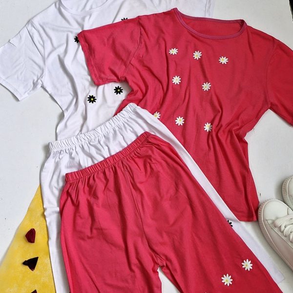 ست تیشرت شلوارک بابونه