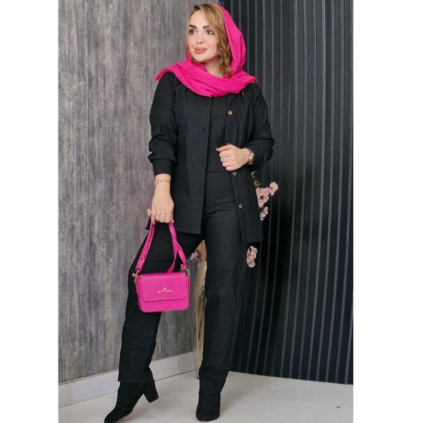 ست 3 تیکه راه راه - مانتو پاتریس رشت