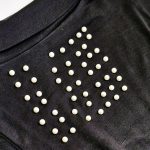 بلوز کراپ مشکی مرواریدی - مانتو پاتریس رشت