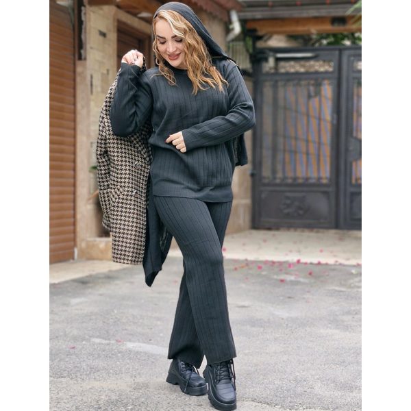 ست بافت مشکی - مانتو پاتریس رشت