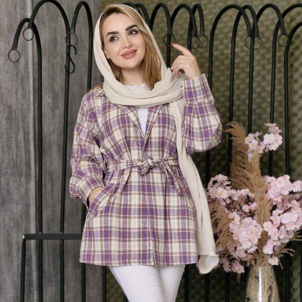 پالتو فوتر چهارخونه - مانتو پاتریس رشت