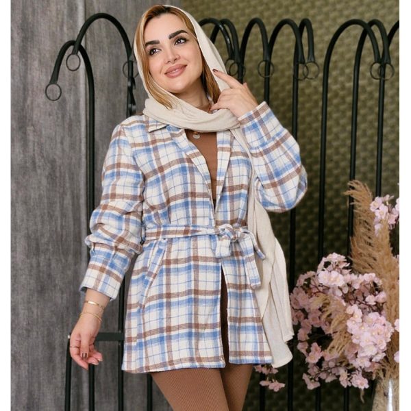 پالتو فوتر چهارخونه - مانتو پاتریس رشت