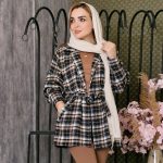 پالتو فوتر چهارخونه - مانتو پاتریس رشت