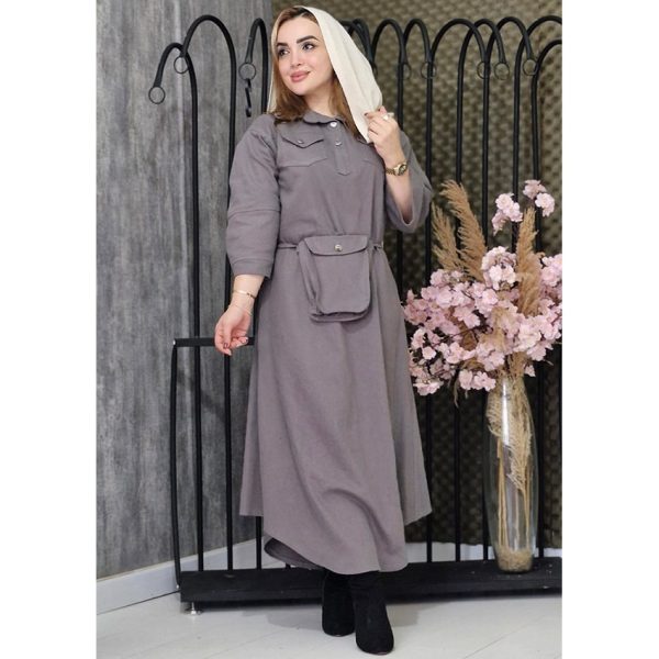 کفتان کتان کیف دار - مانتو پاتریس رشت